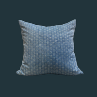 Handmade Blue Stitch Pillow