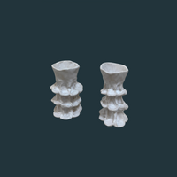 (Set of Two) Porcelain Ceramic Candle Stick Holders