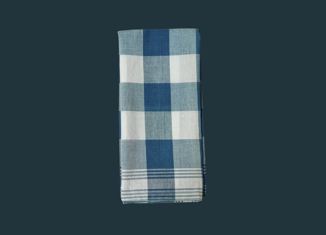 Blue Checkered Napkin (set of 4)