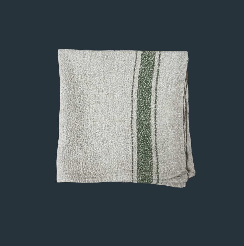 Green Stripe Kitchen Towel