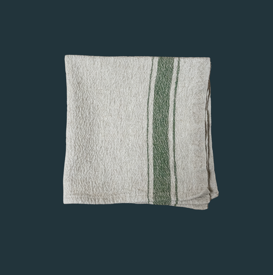 Green Stripe Kitchen Towel