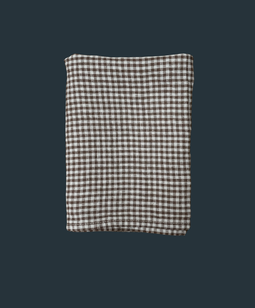 Brown Check Linen Napkin