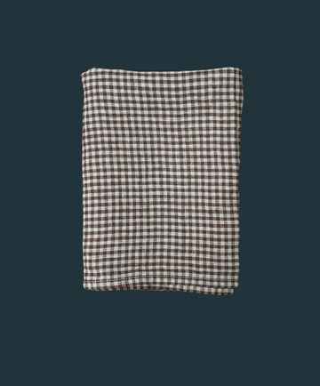 Brown Check Linen Napkin