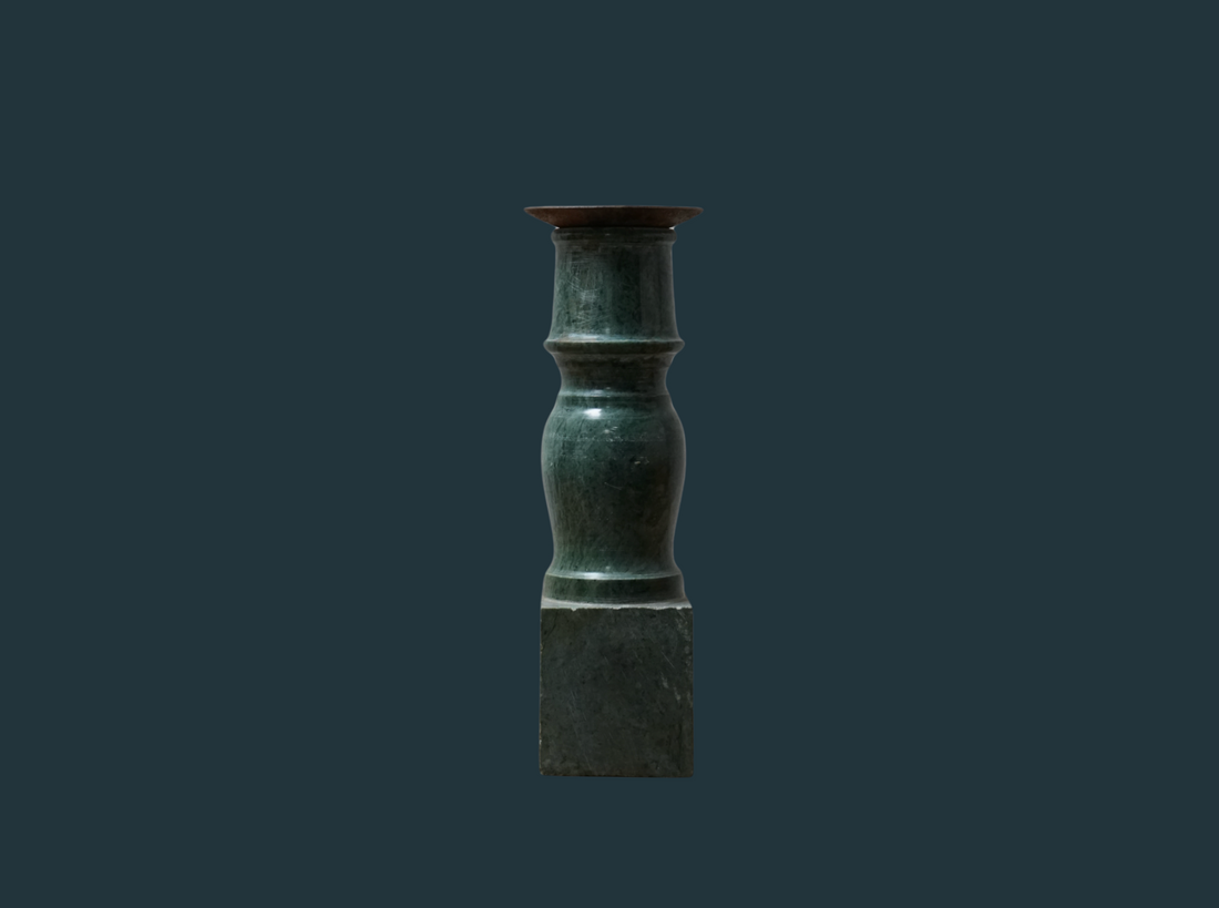 Vintage Jade Candlestick