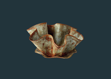 Galvanized Handkerchief Pot With Saucer