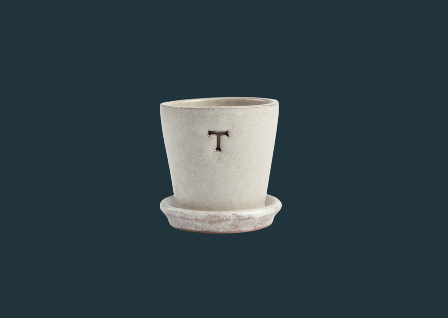 Petite White Terracotta Pot