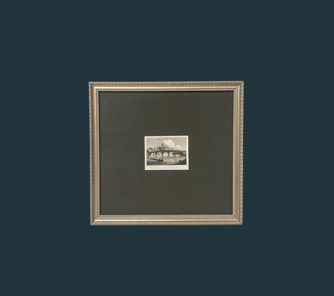 Antique Ink on paper Worcester Cathedral Art (Set of four)