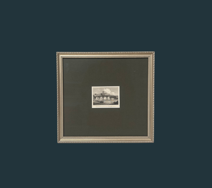 Antique Ink on paper Worcester Cathedral Art (Set of four)