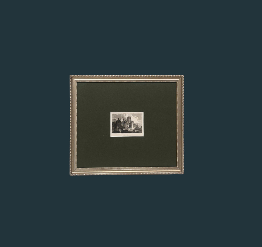 Antique Ink on paper Worcester Cathedral Art (Set of four)