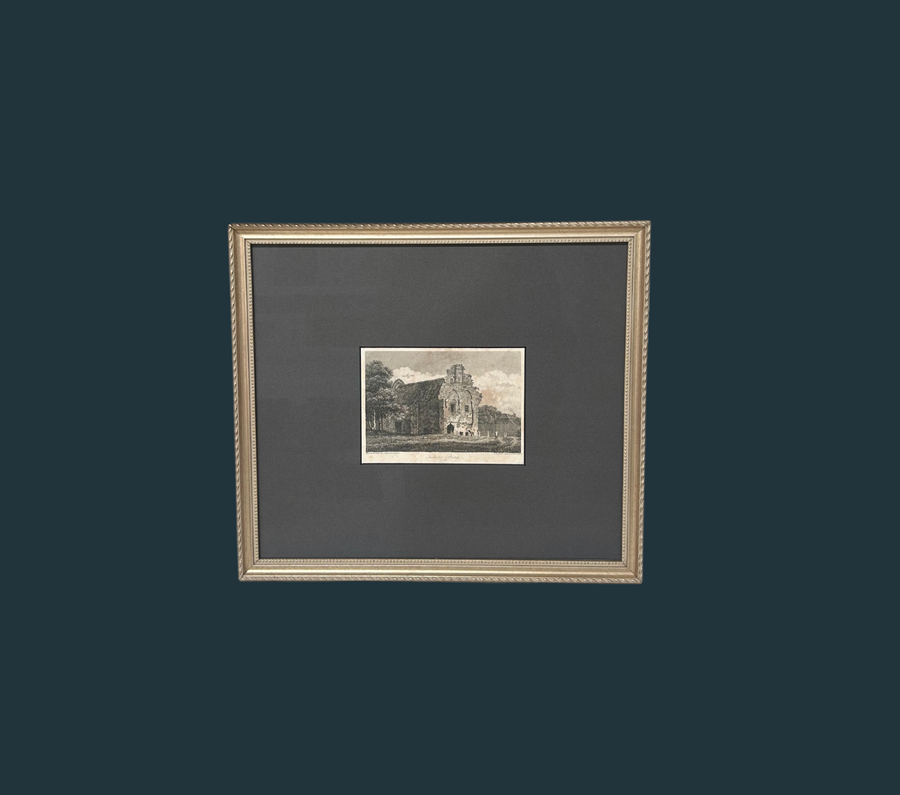 Antique Ink on Paper "Tunbridge Priory" Artwork