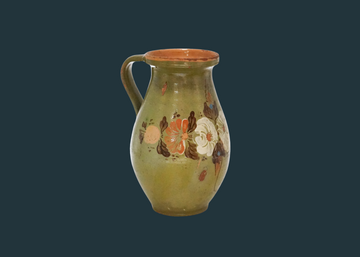 34. Hand Painted Antique Hungarian Pitcher