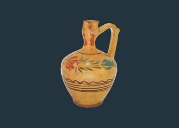 31. Hand Painted Antique Hungarian Pitcher