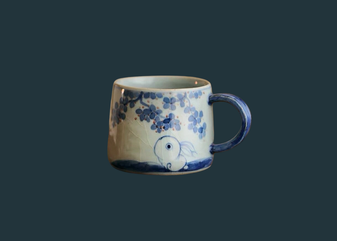 Hand-Painted Ceramic Rabbit Mug