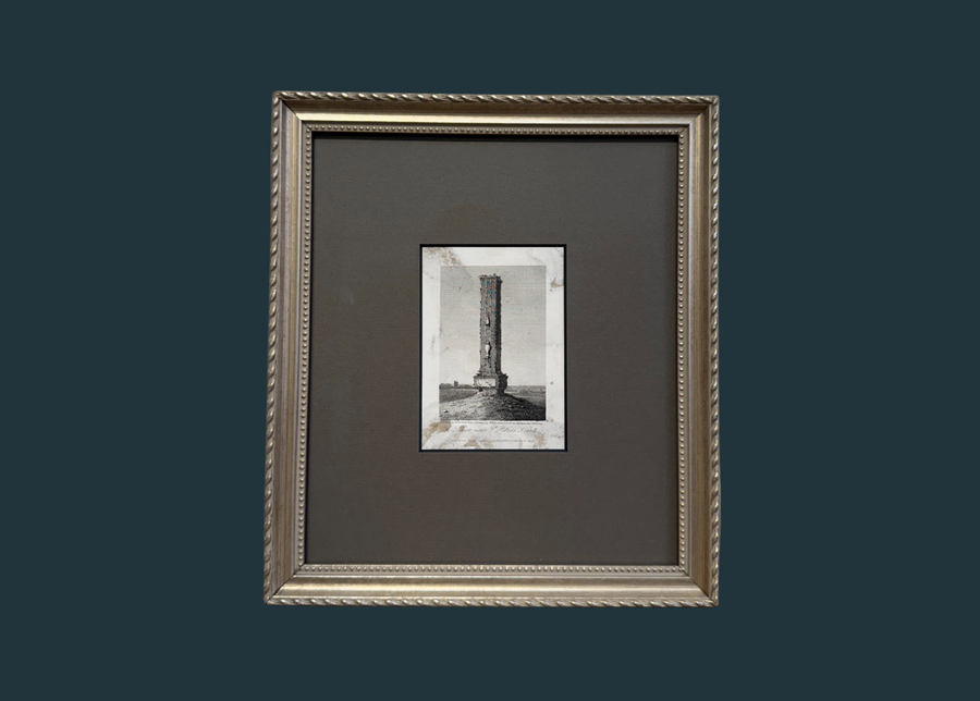 Antique Black and White Framed Drawing