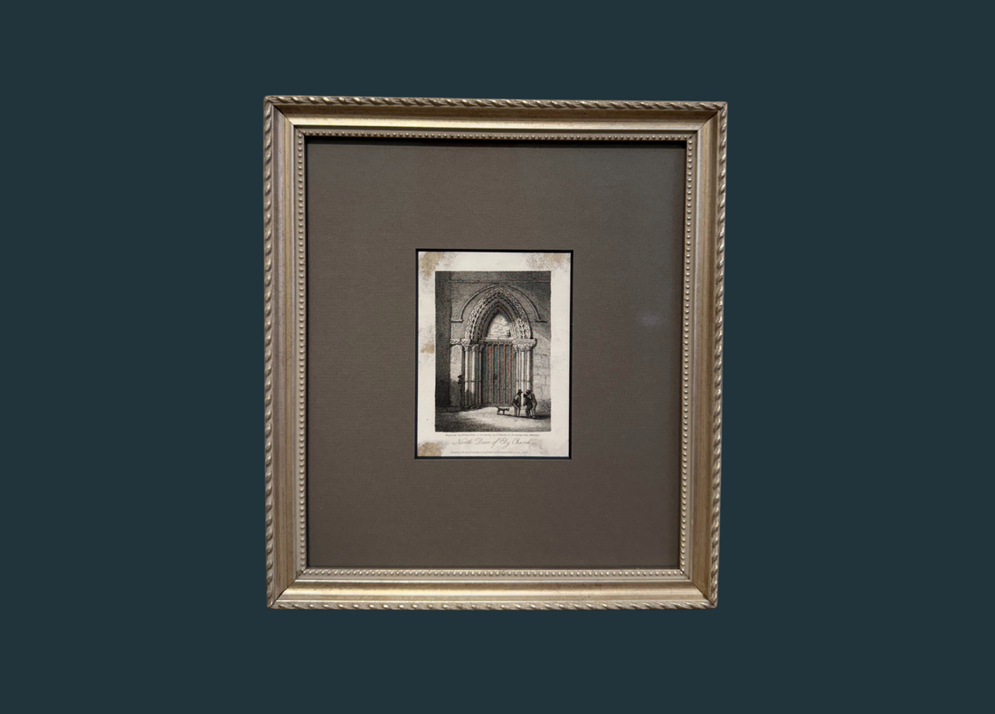 Antique Black and White Church Artwork B