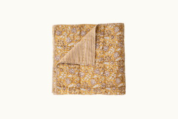 Hand Block Print Perline Linen Quilt