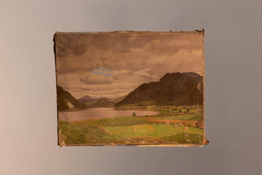 Scottish 1920s Landscape Lake Original Oil Painting