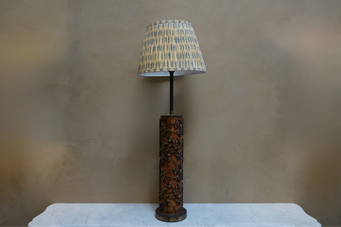 Vintage Wallpaper Lamp with Shade