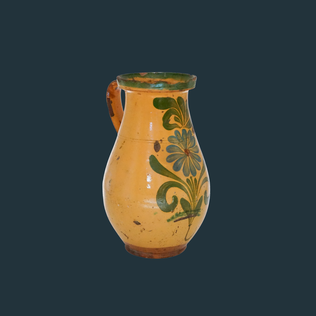 28. Hand Painted Antique Hungarian Pitcher