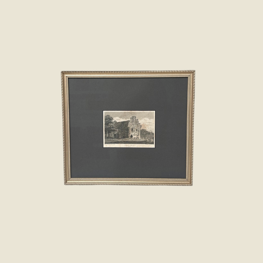 Antique Ink on Paper "Tunbridge Priory" Artwork