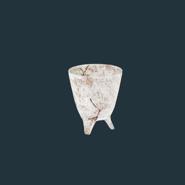 Whitewash Terracotta Tripod Bowl - Small