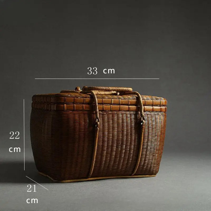 Handmade Bamboo Teaware Basket