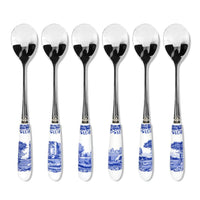 Spode Blue Italian Set of 6 Teaspoons