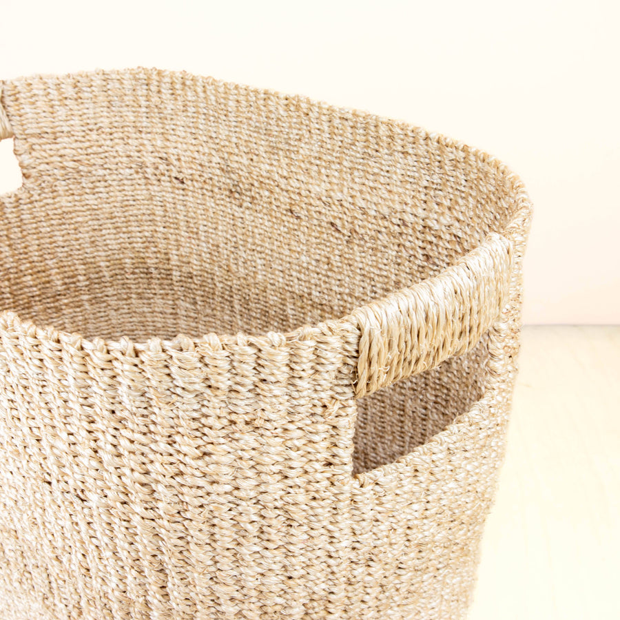 Natural Oval Abaca Baskets, set of 2 - Wicker Hamper | LIKHÂ