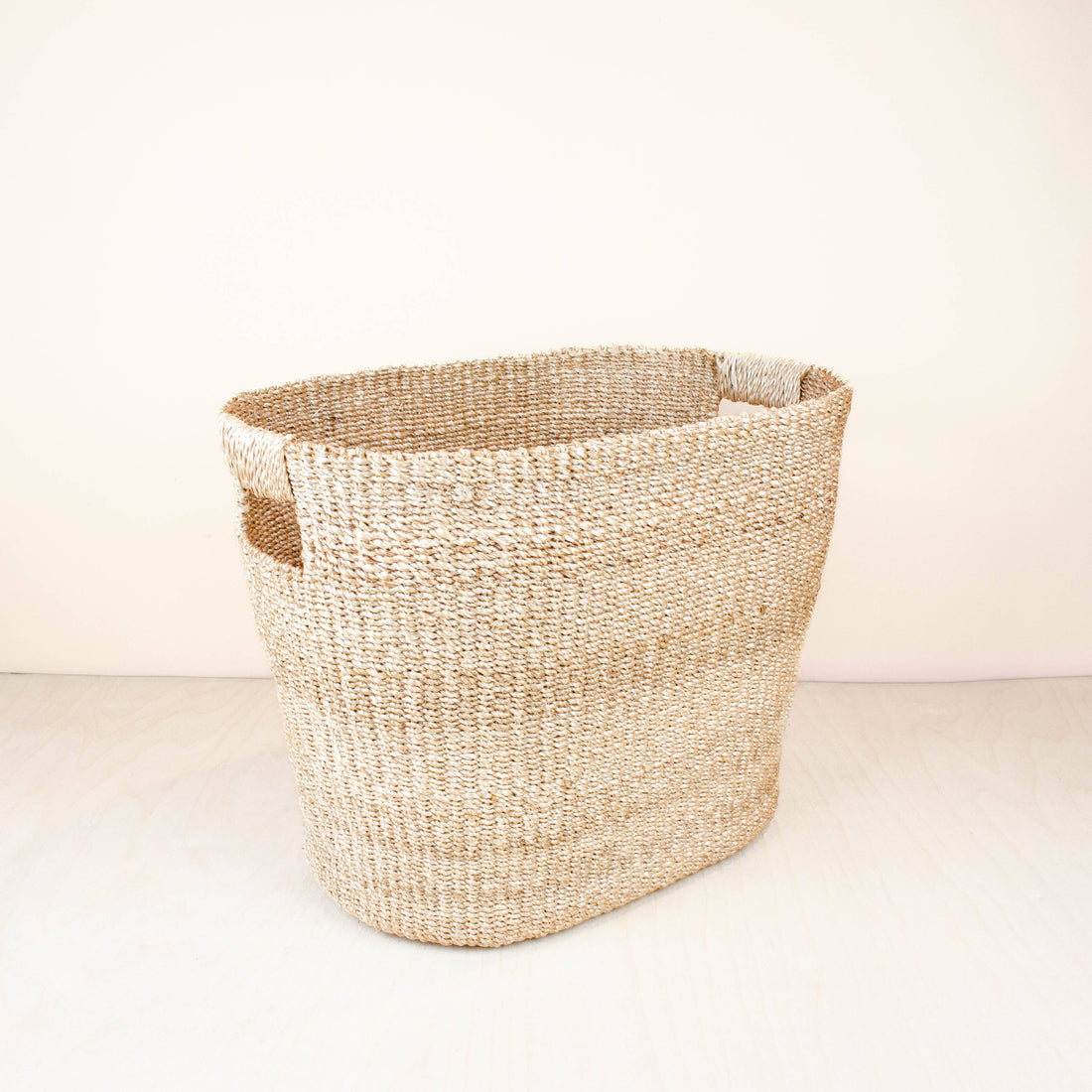 Natural Oval Abaca Baskets, set of 2 - Wicker Hamper | LIKHÂ