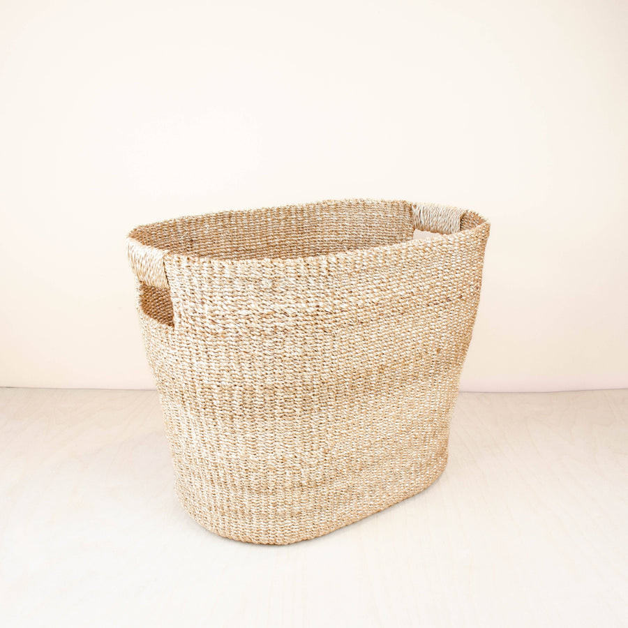 Natural Oval Abaca Baskets, set of 2 - Wicker Hamper | LIKHÂ