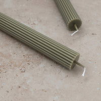 Ribbed Roman Taper Candles (Set of Two)