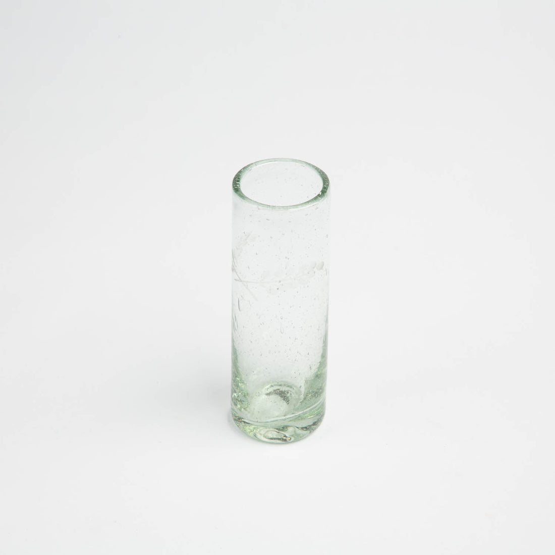 Etched Blown Glass, Tall Shot Glass