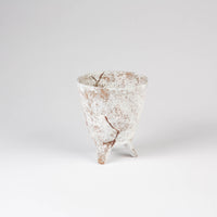 Whitewash Terracotta Tripod Bowl - Small